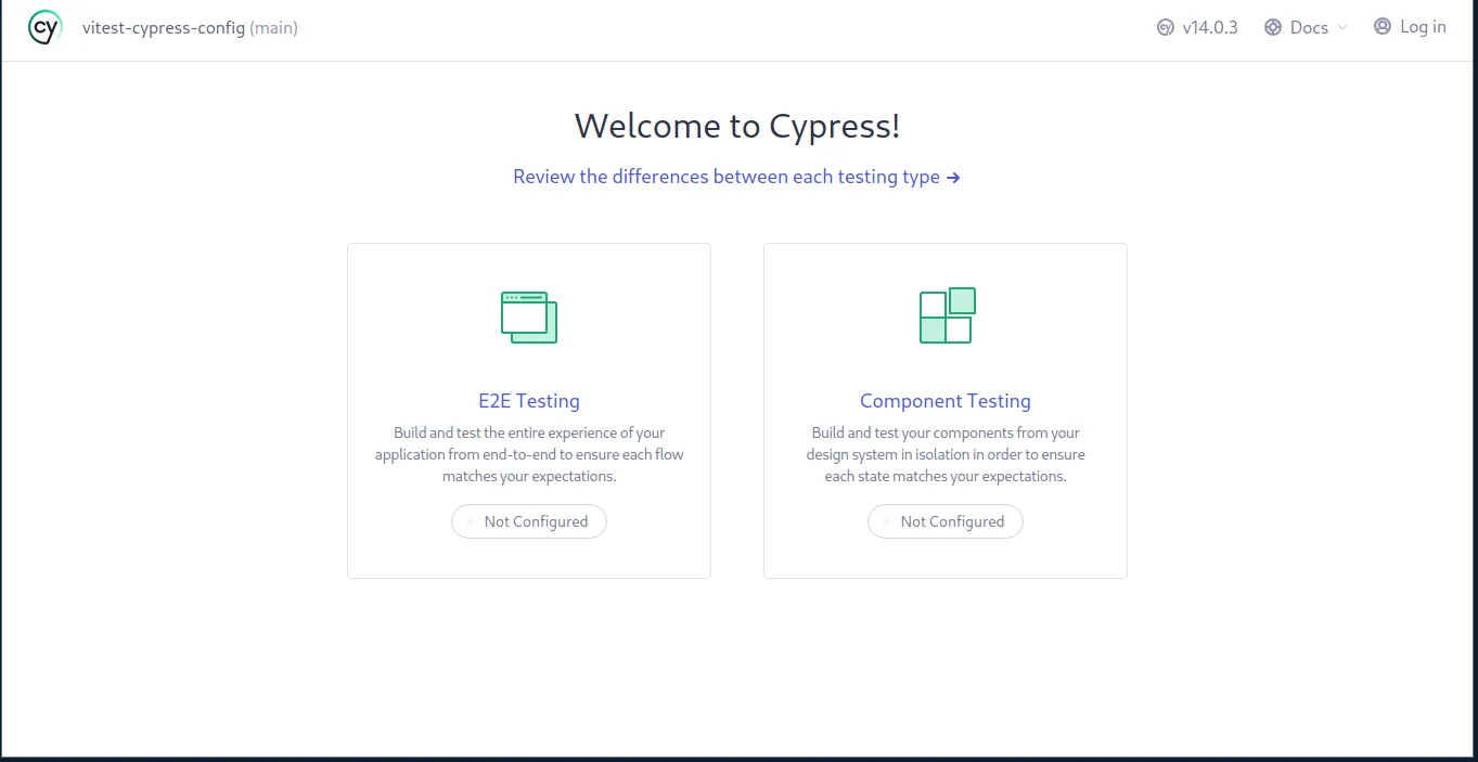 configuracion de cypress