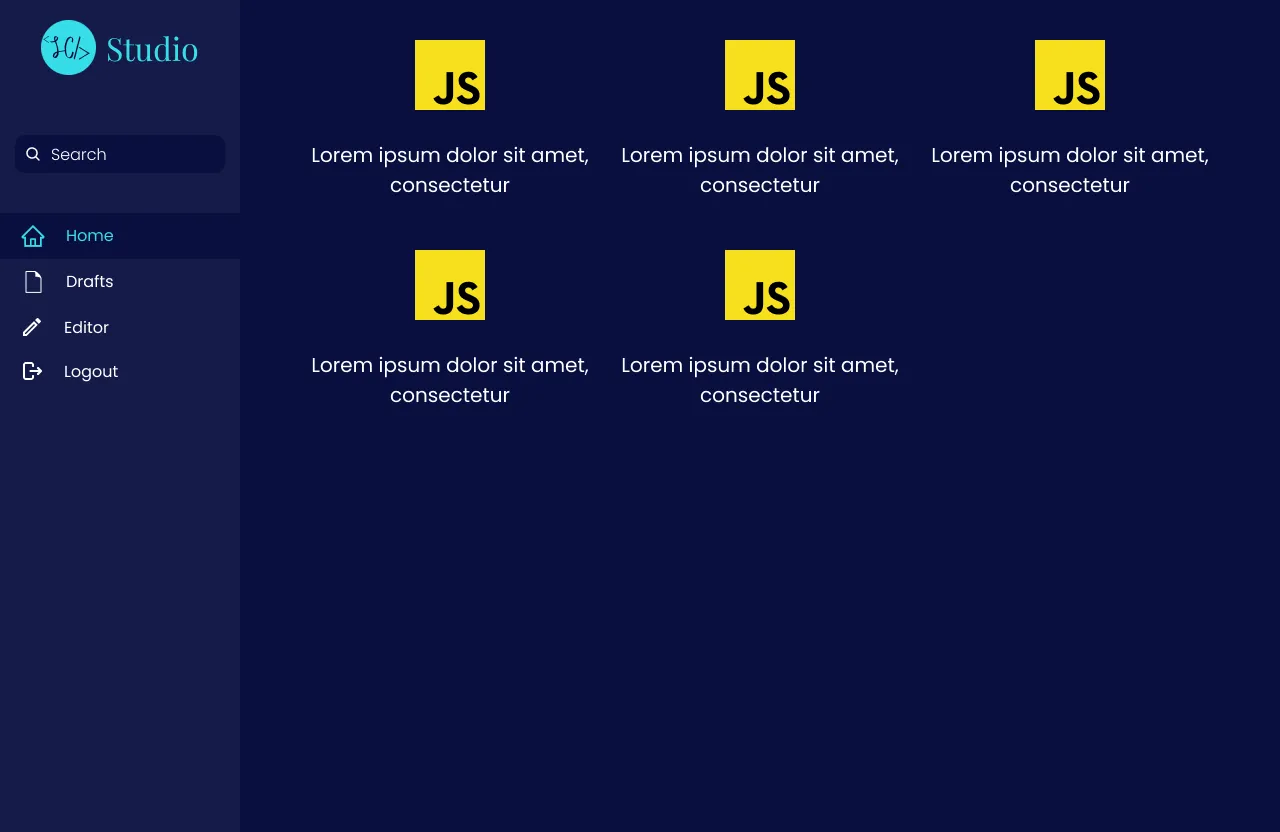 Imagen del diseño del editor de texto del blog